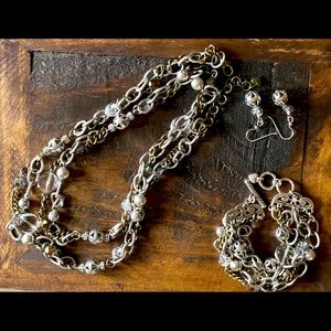 Brighton necklace, bracelet, earring set